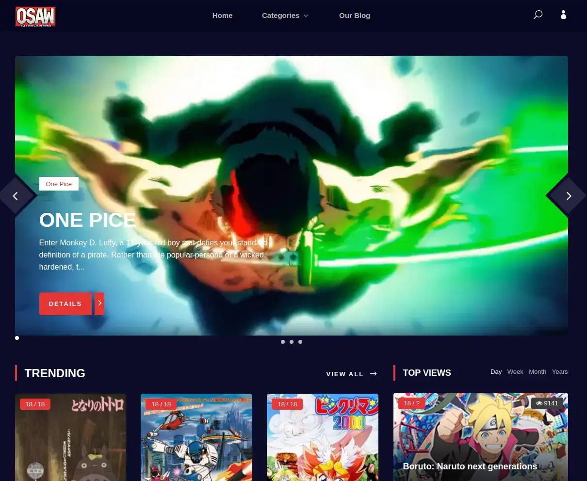 OldSchoolAnimeWorld.com Website - A Tribute to Classic Anime